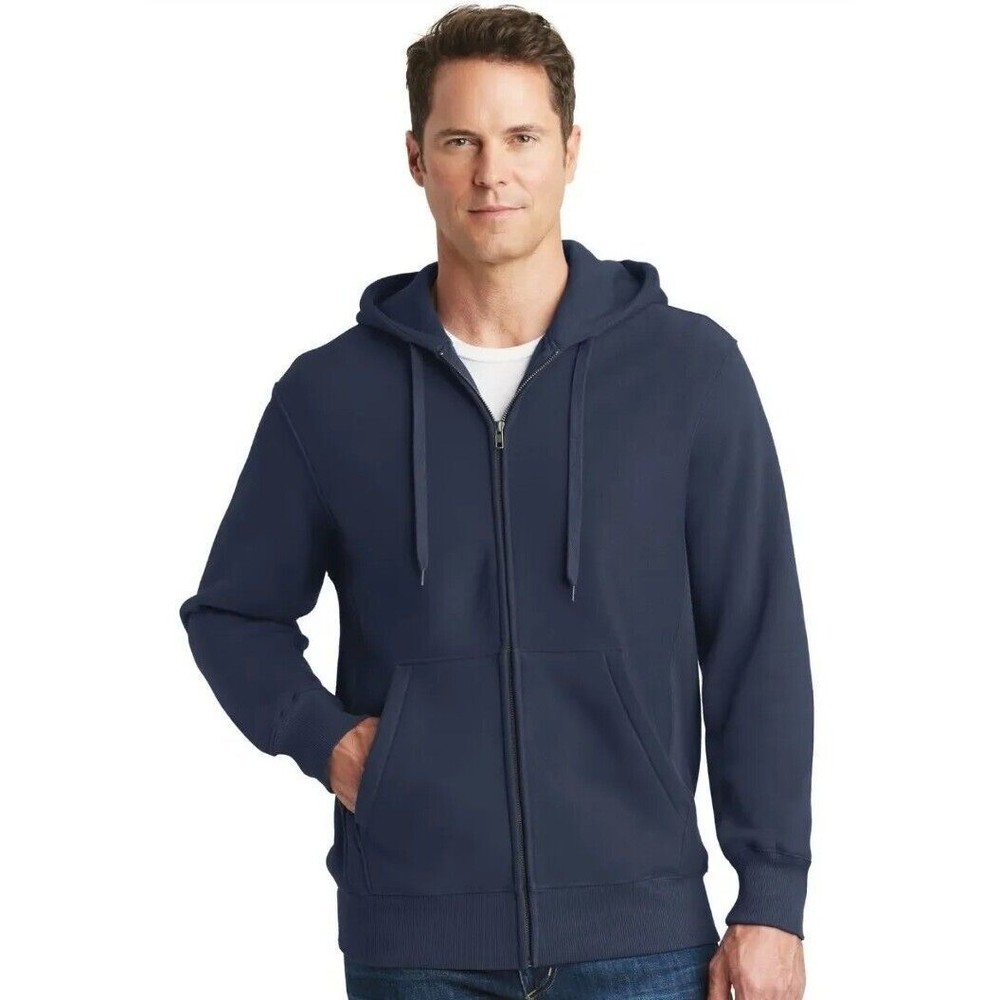Sport-Tek Super Heavyweight Full-Zip Hooded Sweatshirt 57258 Navy Blue 2XL